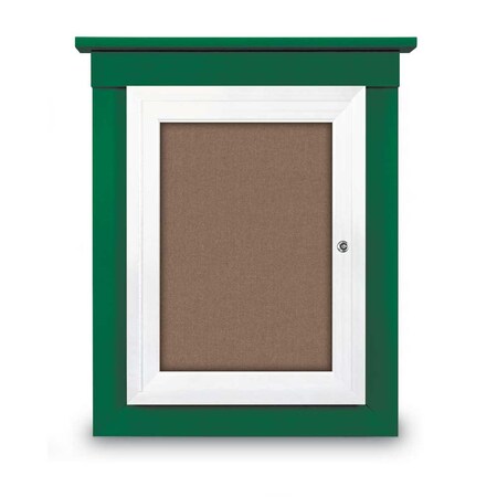 United Visual Products 60"x48" 2-Door Enclosed Letterboard, White Vinyl/Cherry UV2626O-CHERRY-WHITE